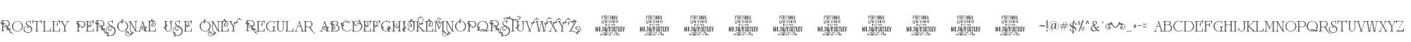 Rostley PERSONAL USE ONLY
