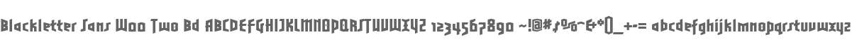 Blackletter Sans W00 Two Bd