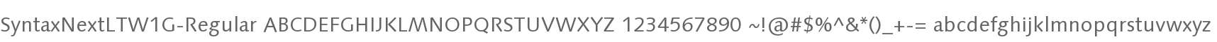 SyntaxNextLTW1G-Regular