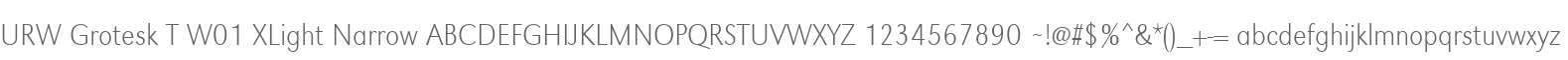 URW Grotesk T W01 XLight Narrow