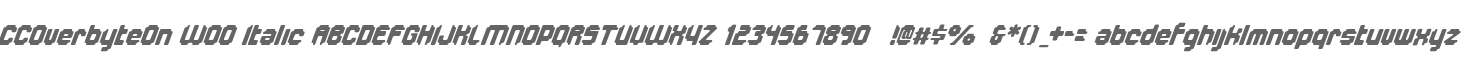 CCOverbyteOn W00 Italic
