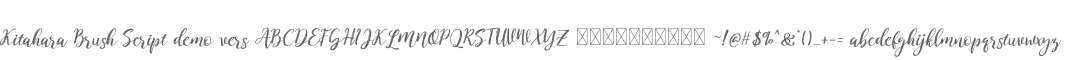 Kitahara Brush Script demo vers