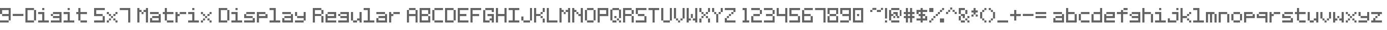 9-Digit 5x7 Matrix Display