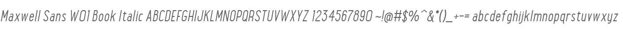 Maxwell Sans W01 Book Italic