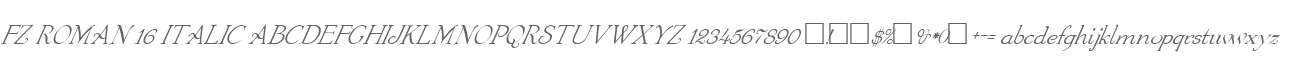 FZ ROMAN 16 ITALIC