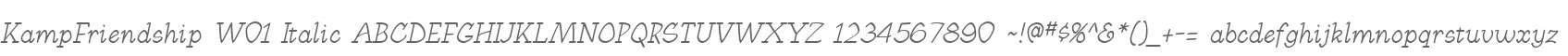 KampFriendship W01 Italic