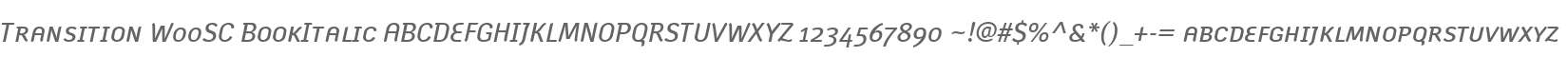 Transition W00SC BookItalic