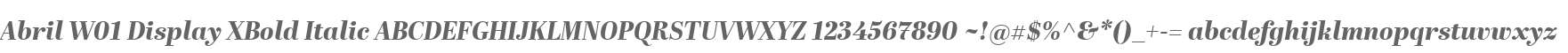 Abril W01 Display XBold Italic