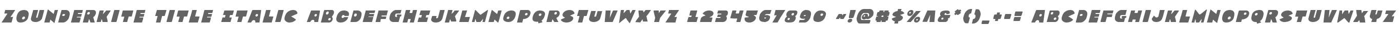 Zounderkite Title Italic