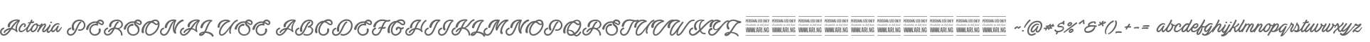 Actonia PERSONAL USE