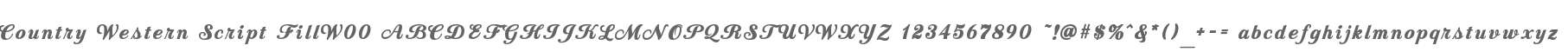 Country Western Script FillW00