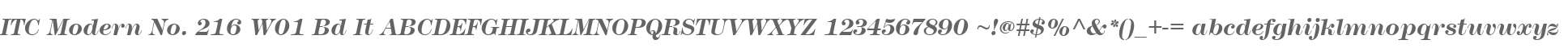 ITC Modern No. 216 W01 Bd It V1