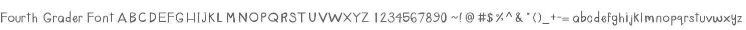 Fourth Grader Font