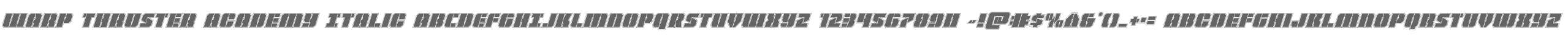 Warp Thruster Academy Italic