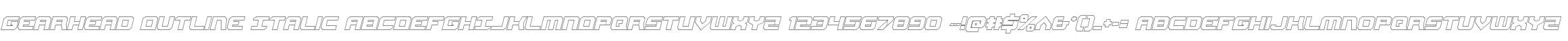 Gearhead Outline Italic