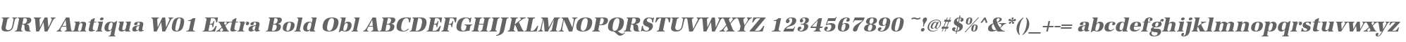 URW Antiqua W01 Extra Bold Obl