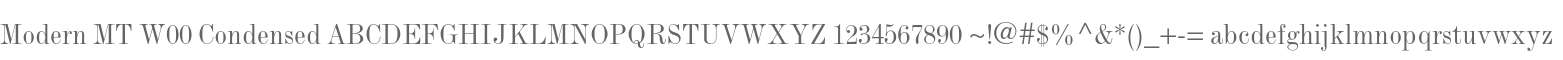 Modern MT W00 Condensed