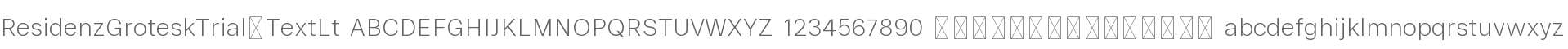 Residenz Grotesk Trial Text Lt