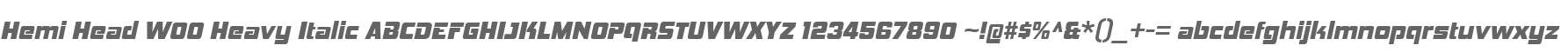 Hemi Head W00 Heavy Italic