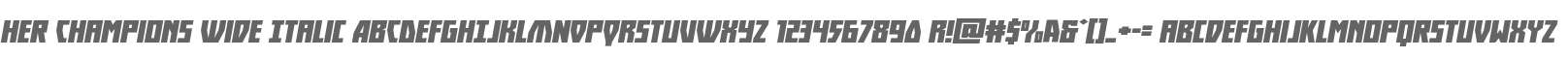 Her Champions Wide Italic
