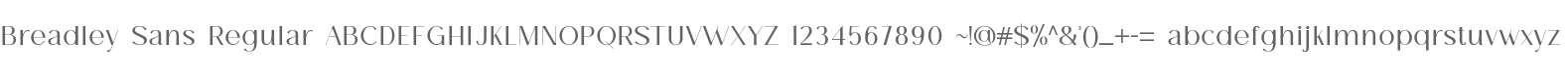 Breadley Sans Regular