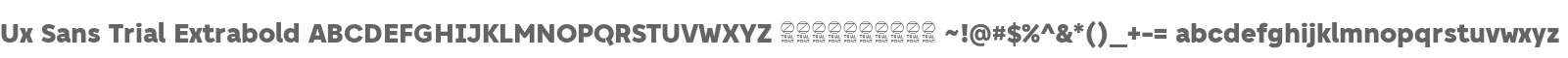 Ux Sans Trial Extrabold
