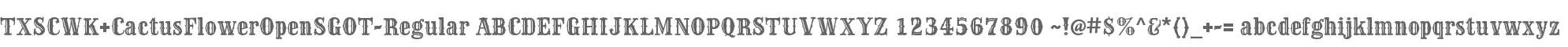 TXSCWK+CactusFlowerOpenSGOT-Regular