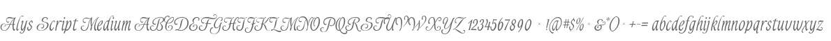 Alys Script Medium