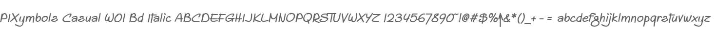 PIXymbols Casual W01 Bd Italic