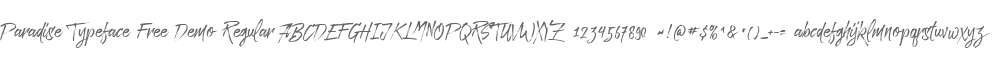 Paradise Typeface Free Demo Regular