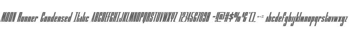 MOON Runner Condensed Italic