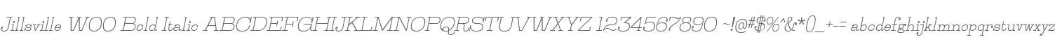 Jillsville W00 Bold Italic