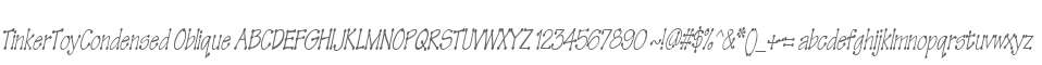 TinkerToyCondensed Oblique