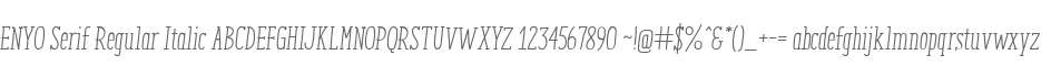 ENYO Serif Regular Italic