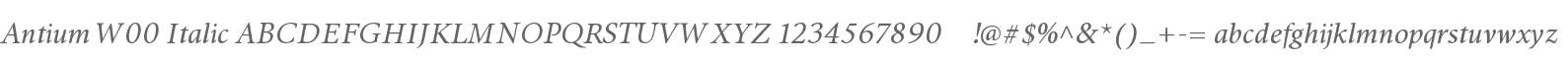 Antium W00 Italic