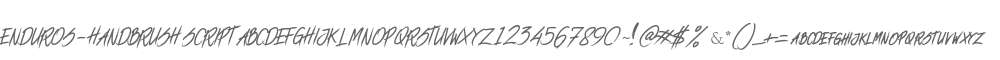 ENDUROS - HANDBRUSH SCRIPT