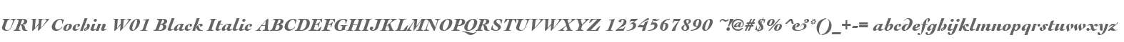 URW Cochin W01 Black Italic