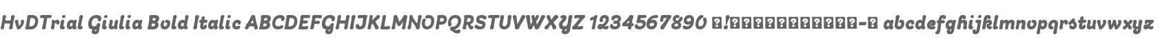 HvDTrial Giulia Bold Italic