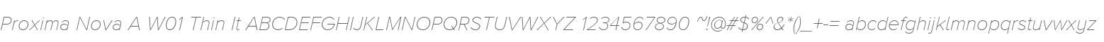 Proxima Nova A W01 Thin It