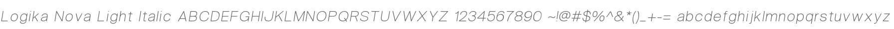 Logika Nova Light Italic
