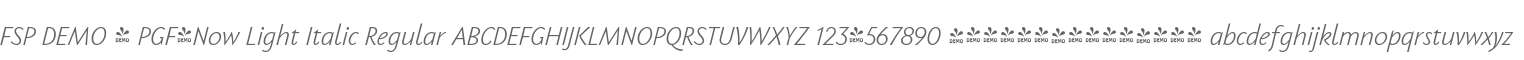 FSP DEMO - PGF-Now Light Italic