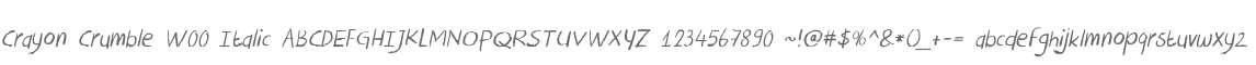 Crayon Crumble W00 Italic