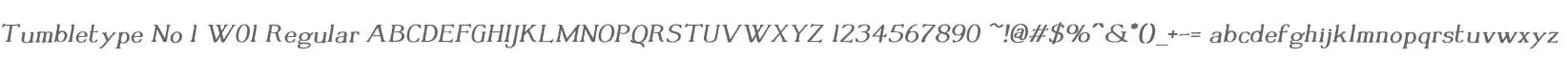 Tumbletype No 1 W01 Regular