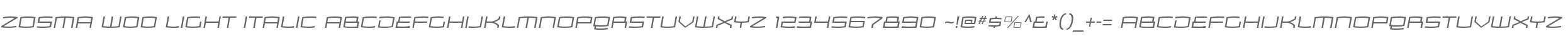 Zosma W00 Light Italic