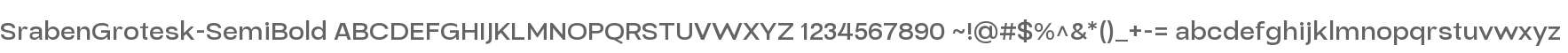 Sraben Grotesk SemBd