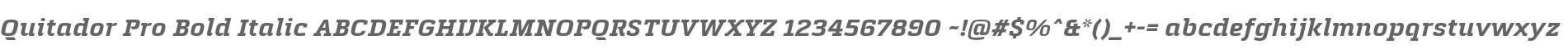 Quitador Pro Bold Italic