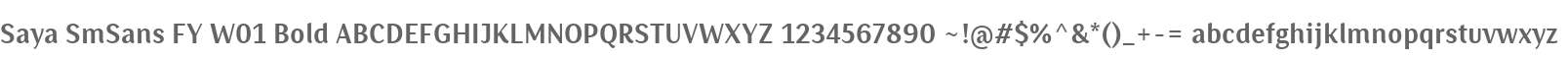 Saya SmSans FY W01 Bold