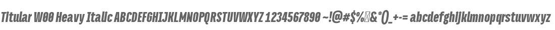 Titular W00 Heavy Italic