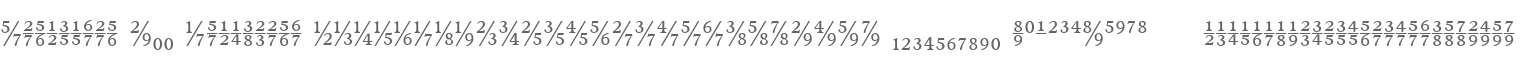 Ronaldson W00 Fractions