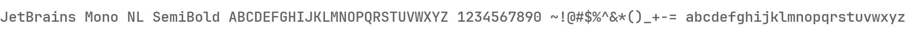 JetBrains Mono NL SemiBold